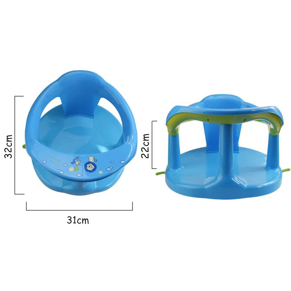 Foldable Baby Bath Seat with Backrest Support 4PCS Suction Cups Stable Sit-up Children Bathing Seat Home Furniture